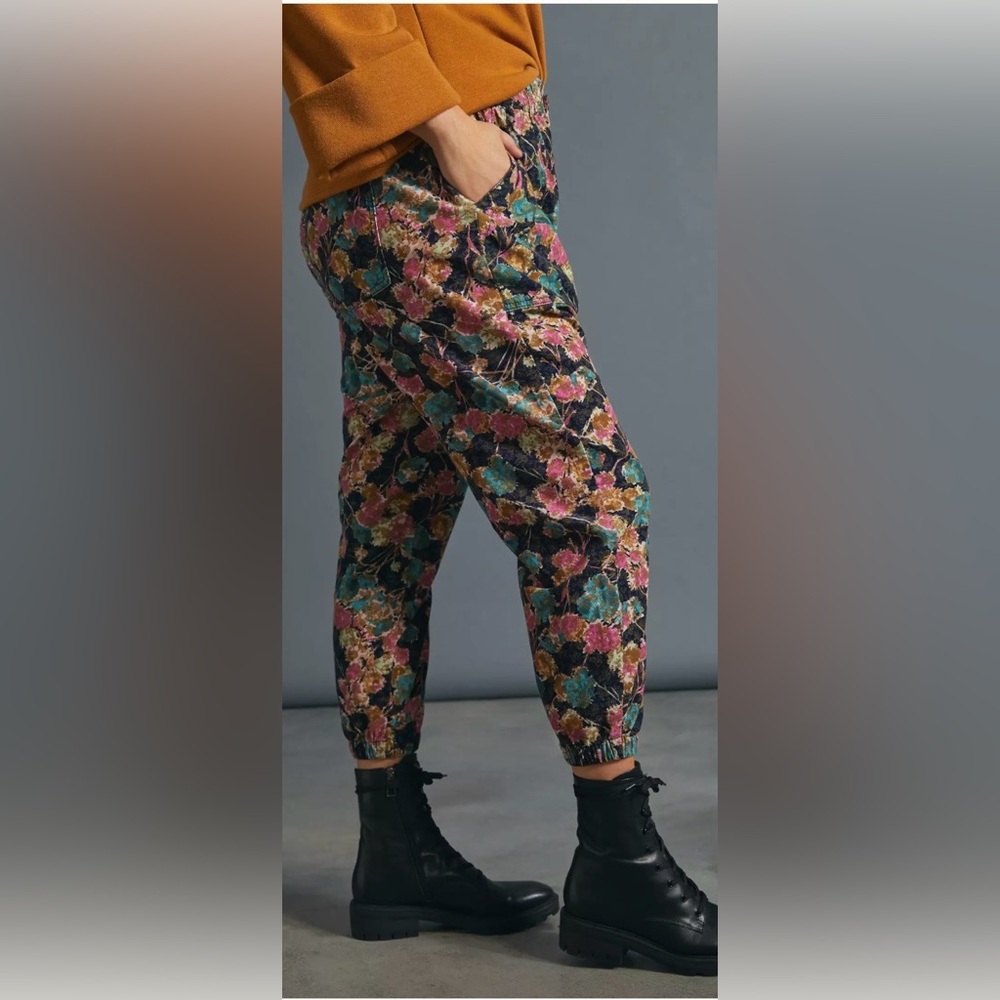 HOST PICK ⭐️ Anthropologie NWT Anisa floral corduroy joggers - Picture 5 of 16